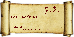 Falk Noémi névjegykártya