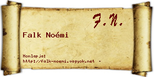 Falk Noémi névjegykártya